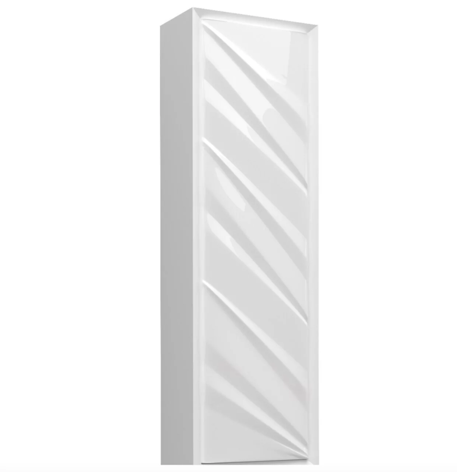 Шкаф навесной 1Marka Glace 30П White L, 1 дверь, левый, белый
