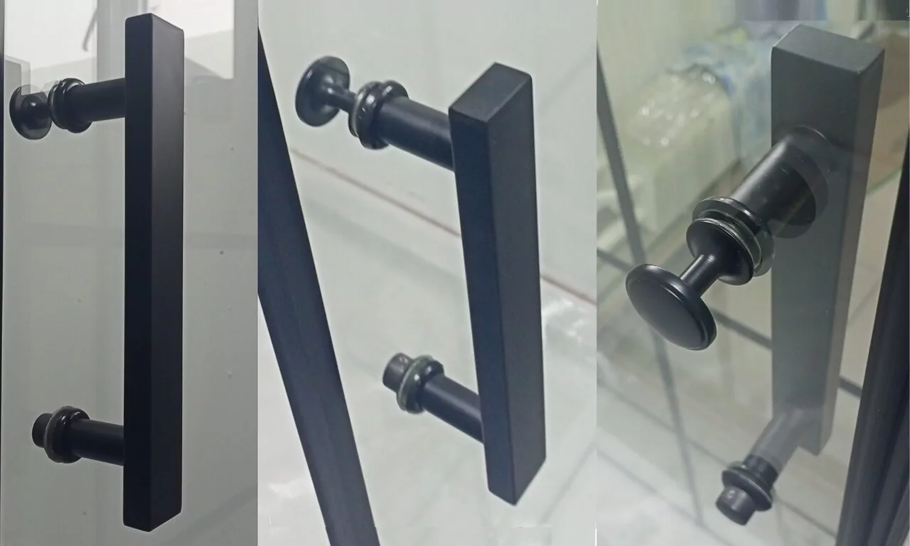 Душевой уголок Parly ZPE911B пятиугольный, с низким поддоном, прозрачное стекло, черный