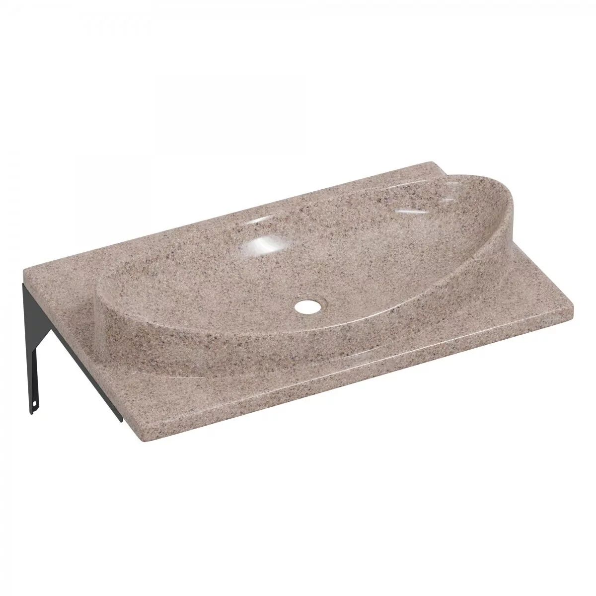 Столешница с раковиной Санта Вега 70 на кронштейнах, речной песок