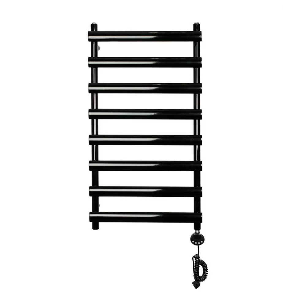 Полотенцесушитель электрический Domoterm Альфа П8 500х992 ER правый, черный матовый