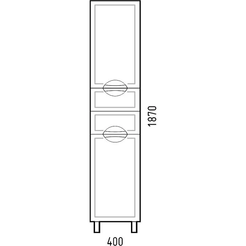 Пенал Corozo Монро 40 Z2 L/R напольный, универсальный, белый