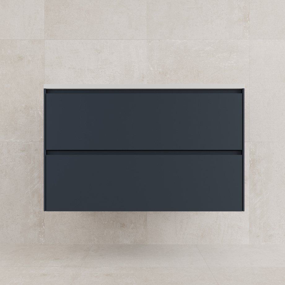 Тумба подвесная Style Line Лима 90 с раковиной Line 90, 2 ящика, графит