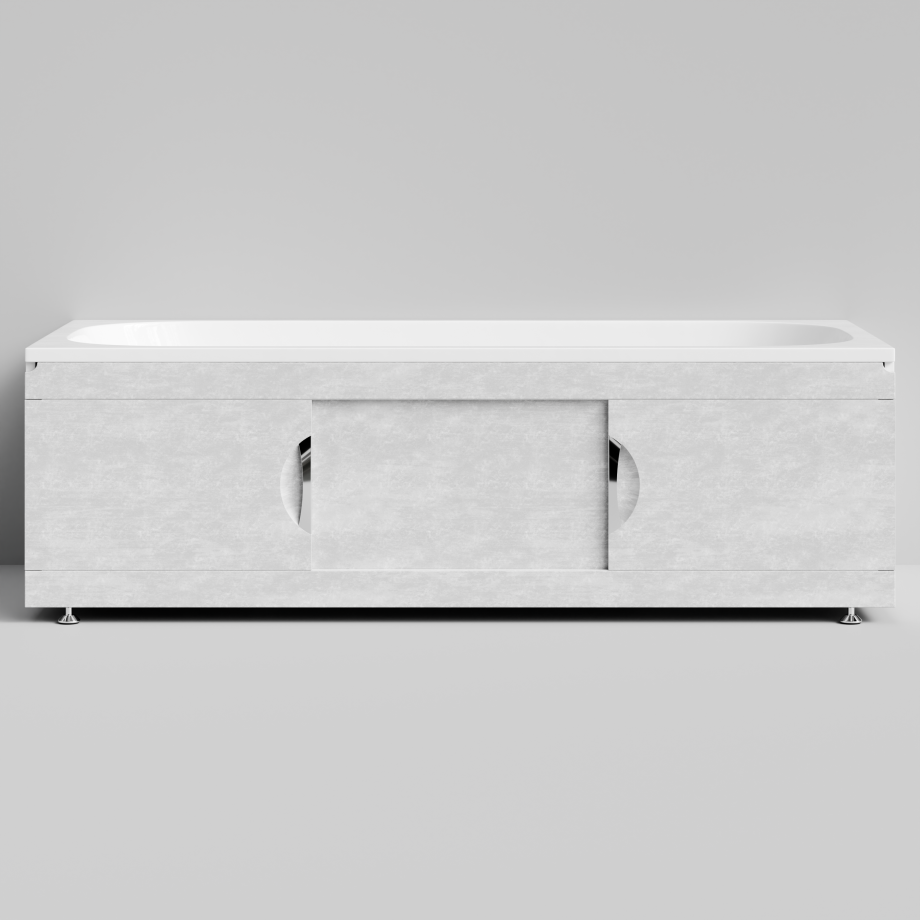 Экран под ванну Vod-ok Топ 180 раздвижной Белый камен