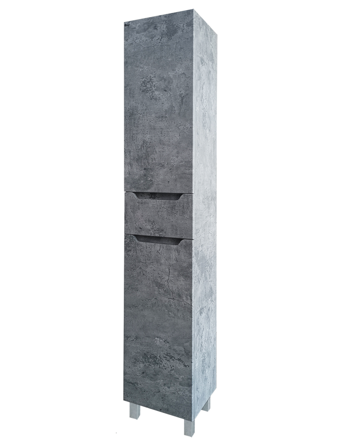 Пенал Emmy Стоун 35 R напольный, с 1 ящиком, светлый бетон матовый