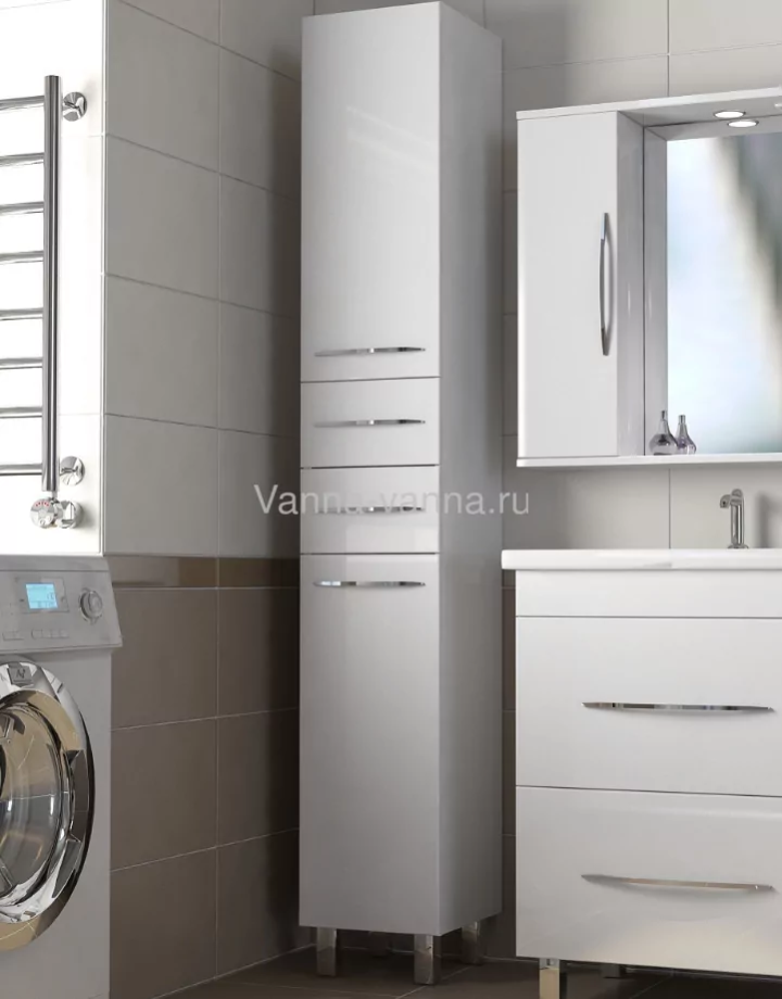 Пенал Emmy Рокард 35 L/R напольный, белый