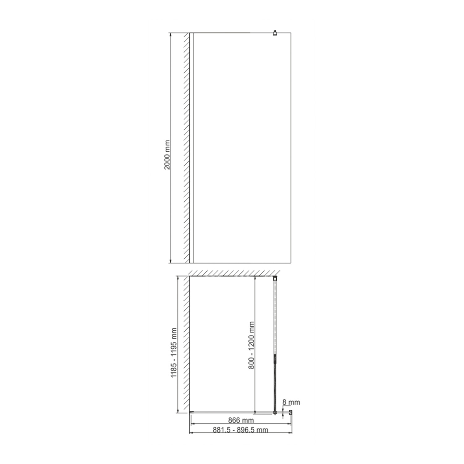 Душевая перегородка WasserKRAFT Rur 30W39PG-MG, глянцевое золото