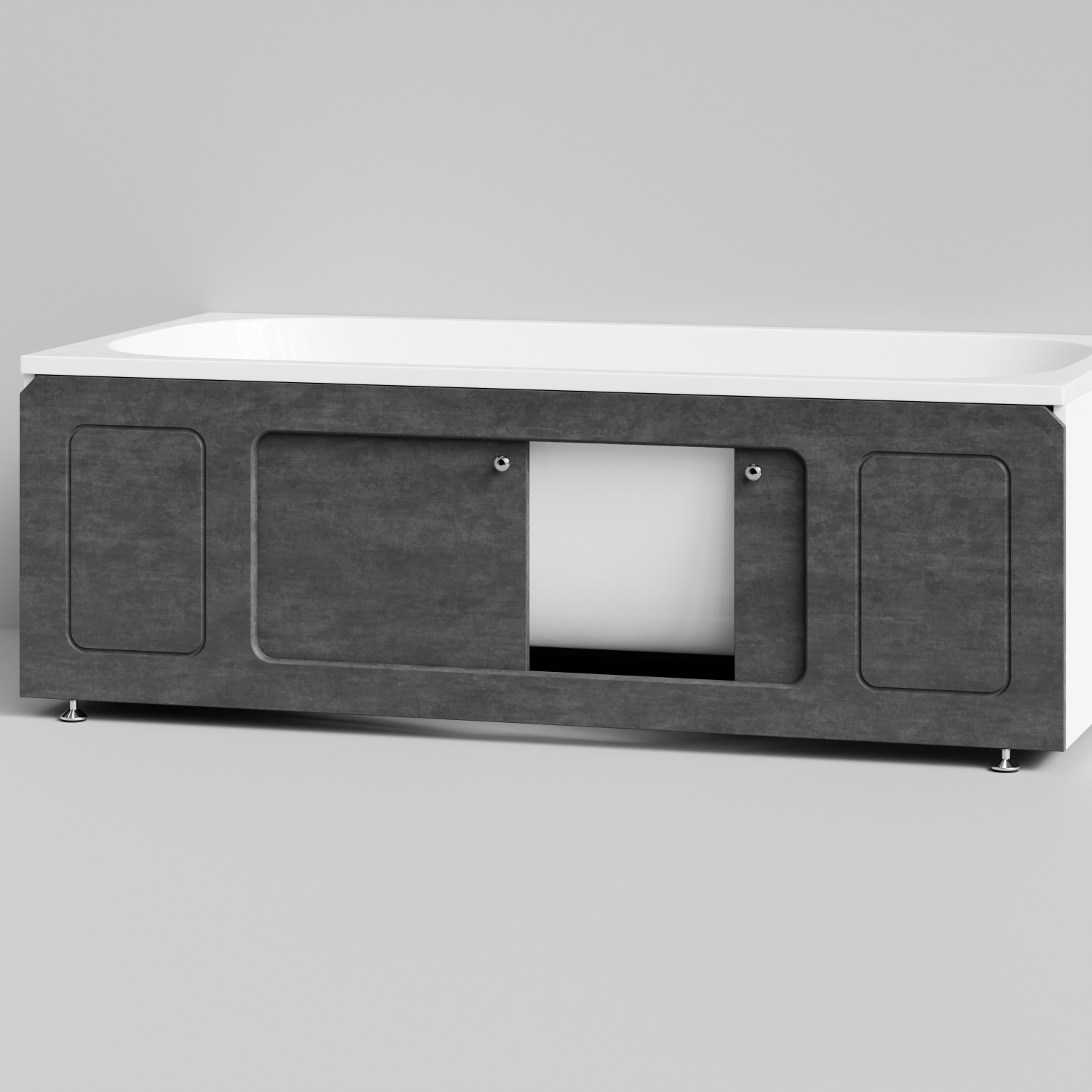 Экран под ванну Vod-ok Лидер 170 раздвижной Серый камень