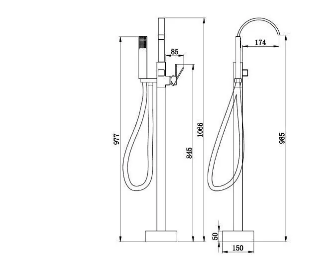 Смеситель для ванны BochMann Resia BM7775 хром