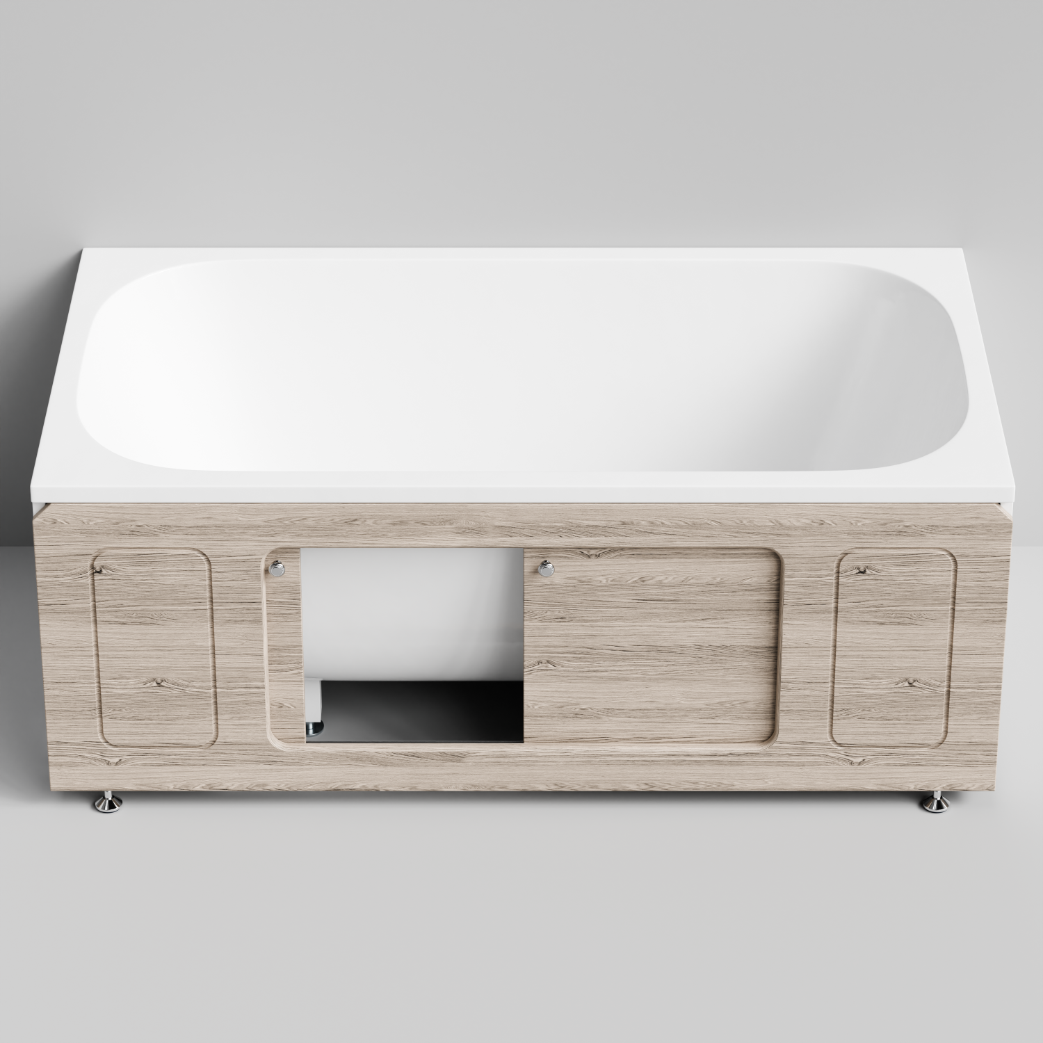 Экран под ванну Vod-ok Лидер 150 раздвижной Дубослив ореховый светлый