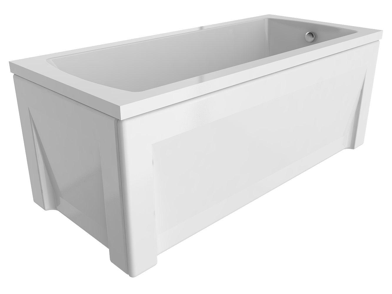 Комплект (4в1) Акриловая ванна TIMO RITTA1775 170*75*63+Каркас + Слив-перелив+Фронтальная панель