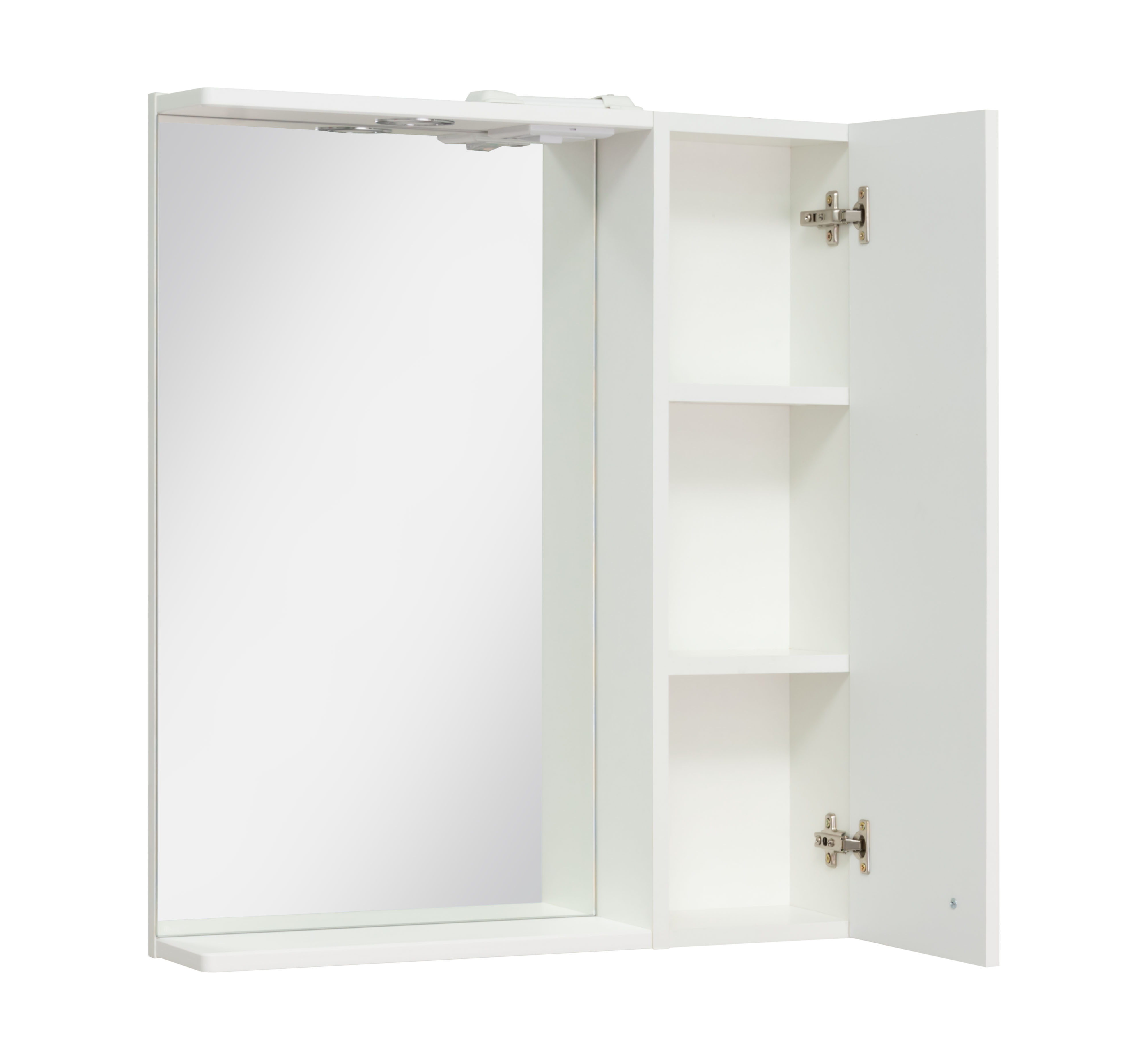 Зеркало с шкафчиком Runo Римини 65 белый