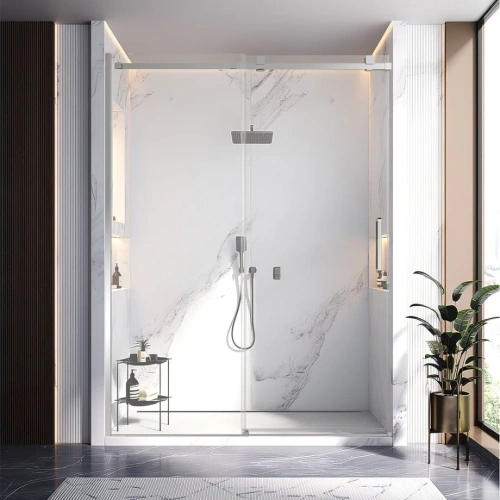 Душевая дверь Veconi Vianno VN-75, 1700x2000, хром, стекло прозрачное от магазина Vanna-Vanna.ru!