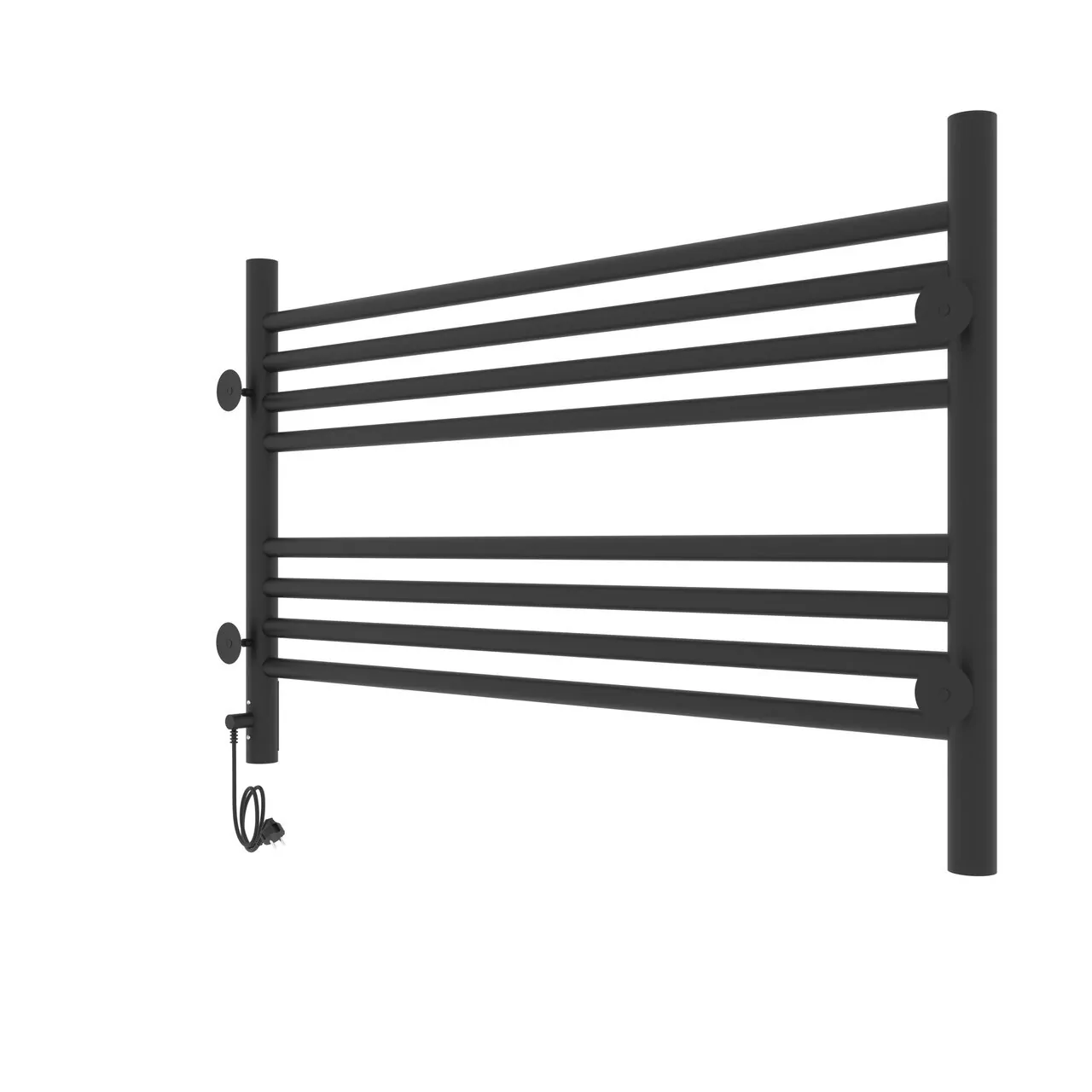 Полотенцесушитель электрический Laris Оливия ЧК8 800х500 правый, черный матовый