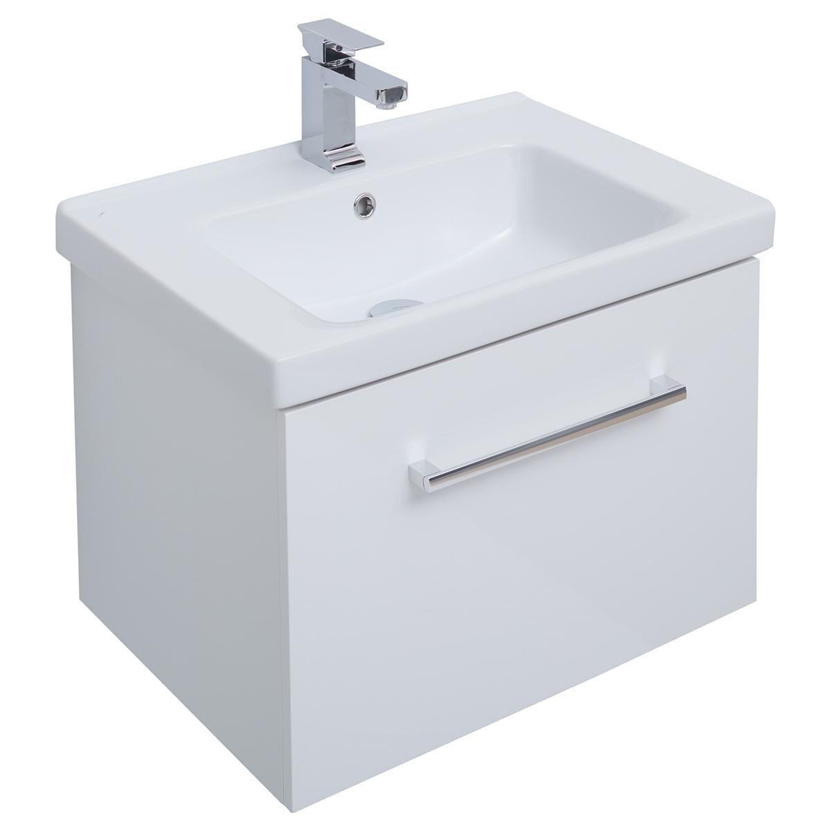 Тумба с раковиной подвесная Dreja Big Inn 65 см, белый