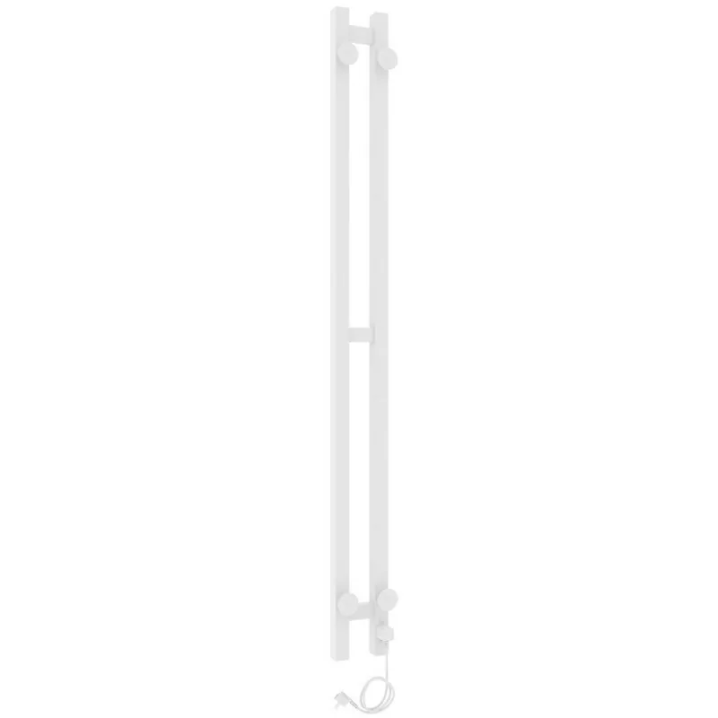 Полотенцесушитель электрический Laris Прайм Дуэт ЧК 80х1200 левый, белый матовый