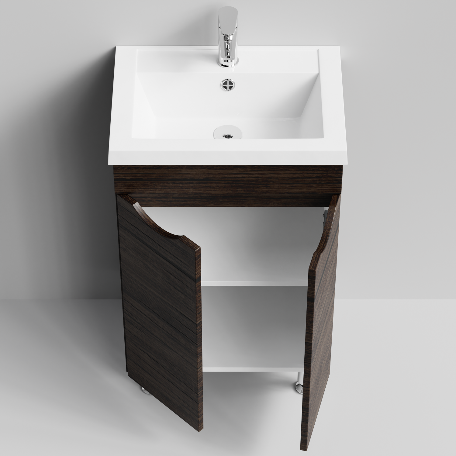 Тумба с раковиной Vod-ok Смайл 50 напольная, Палисандр