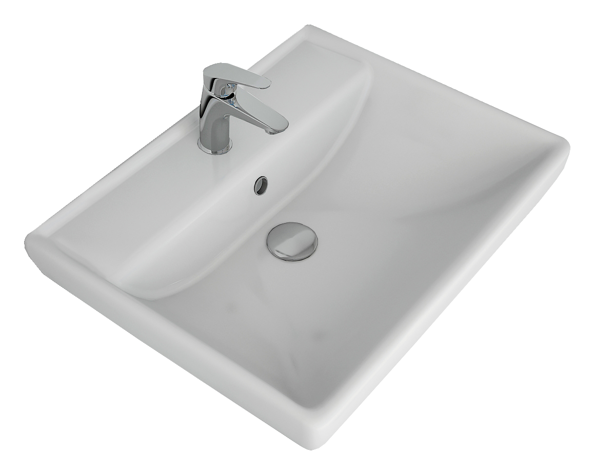 Тумба с раковиной Brevita Vega 60 подвесная, зеленый/патина золото