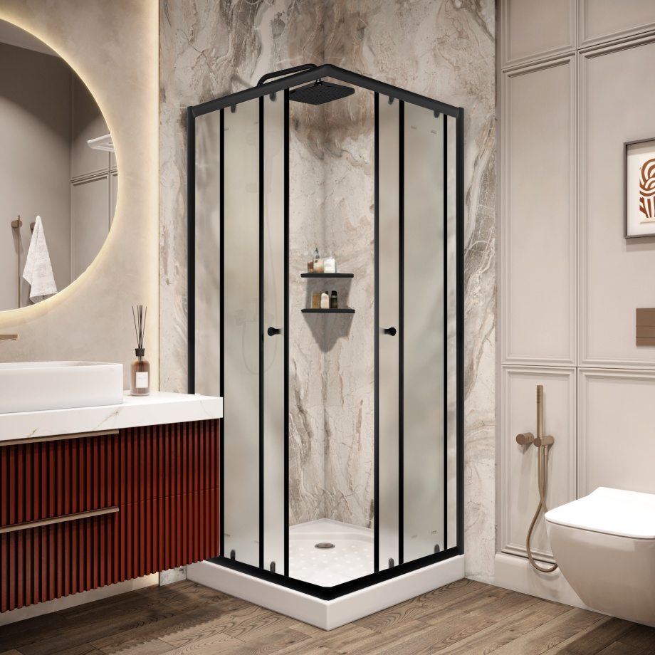 Душевой уголок Parly ZFQ81B с поддоном 80х80