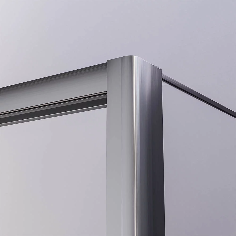 Душевой угол раздвижной Veconi Premium Ptato 300 SP GR-R, 1600х1000x2000, брашированный графит, стекло прозрачное