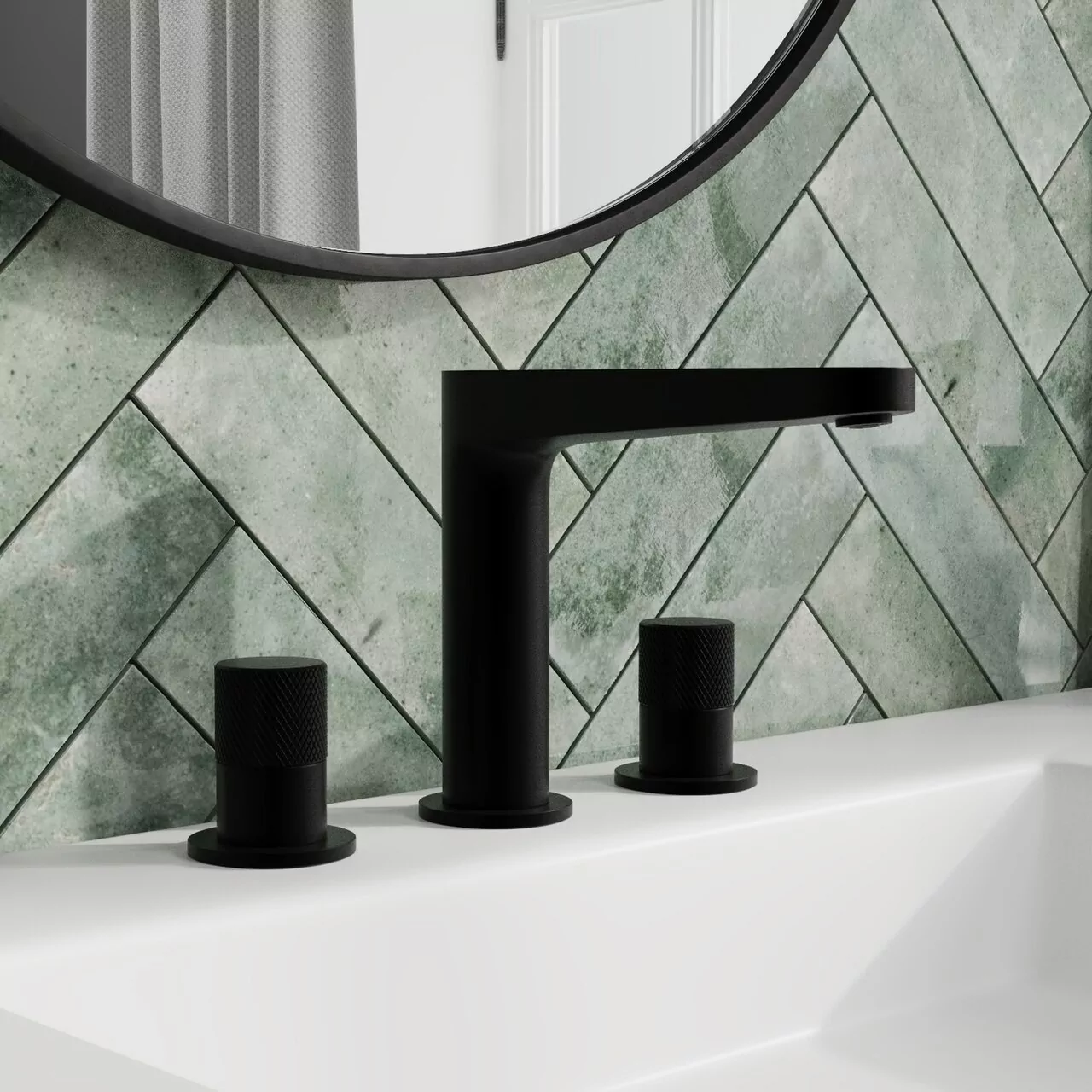 Смеситель для раковины WasserKraft Fulda 5235 черный Soft-touch