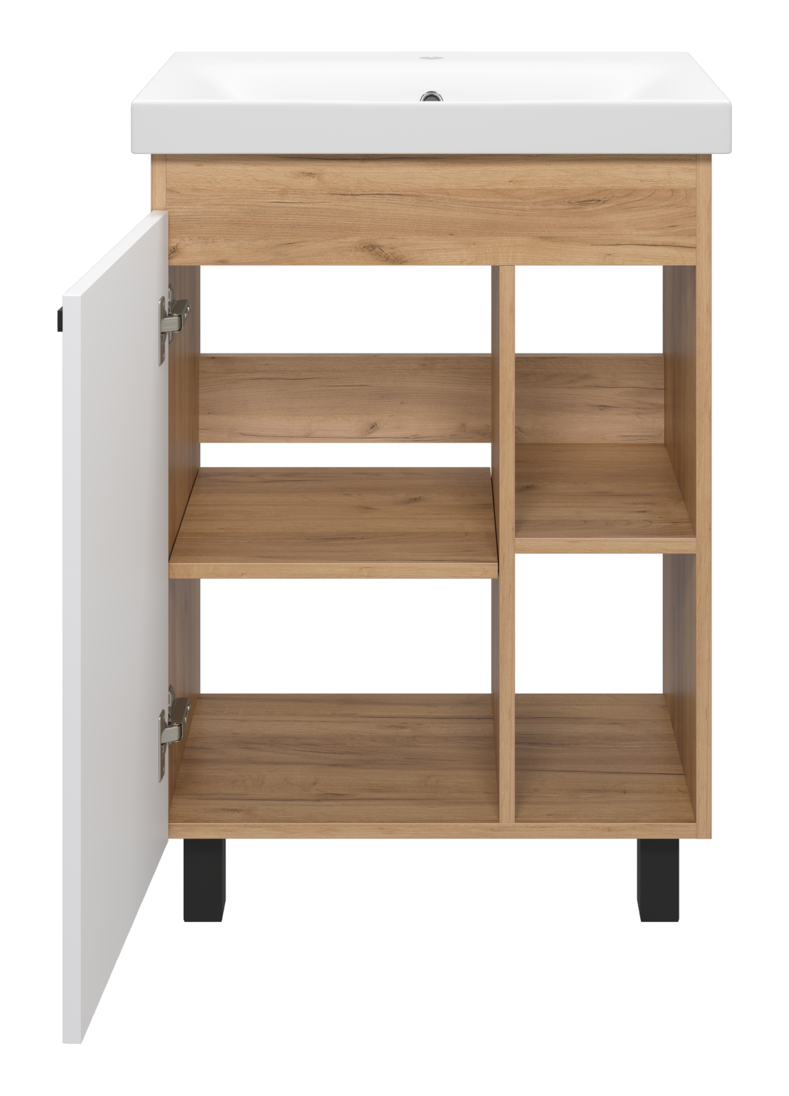 Тумба с раковиной Misty Крафт 60 белый