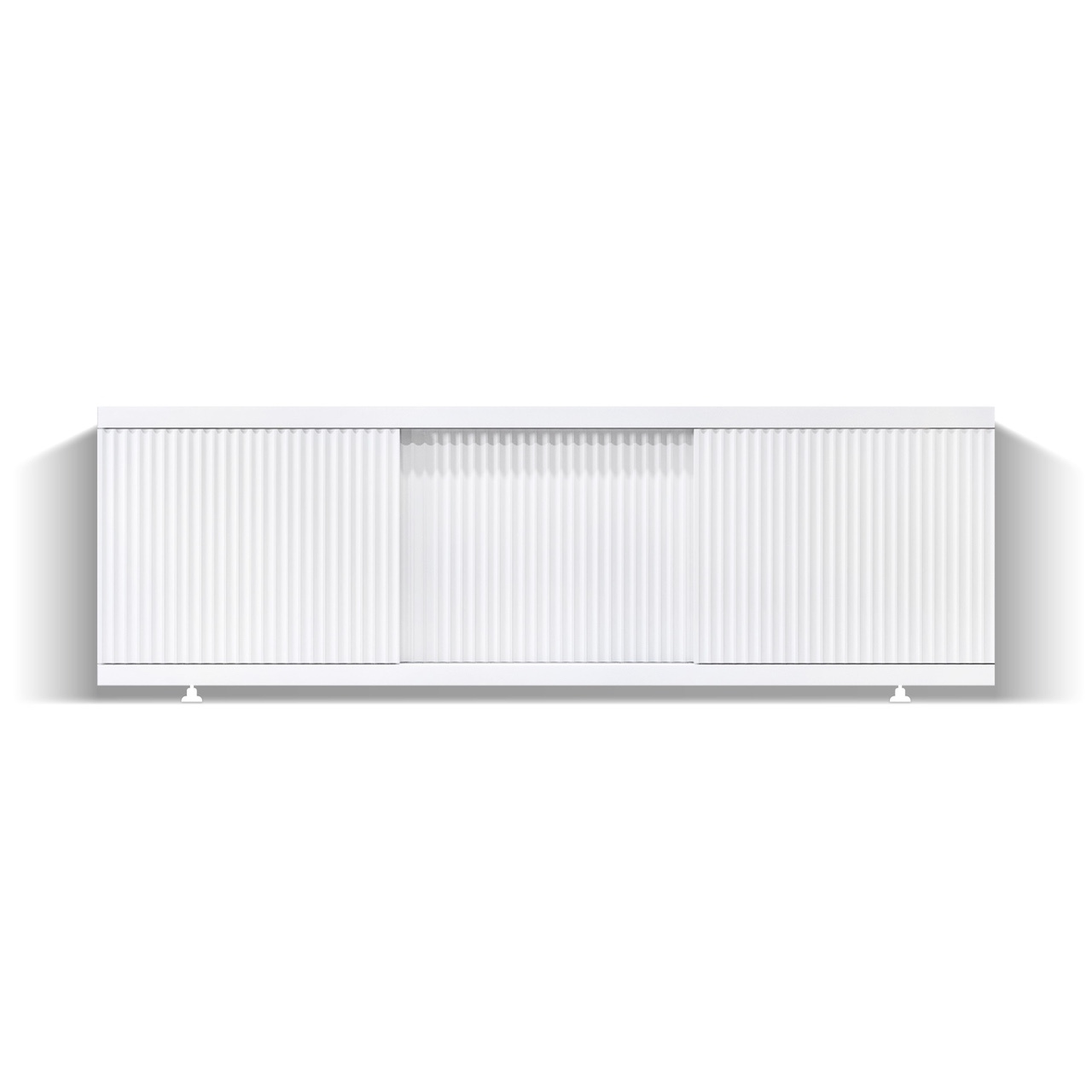 Экран под ванну Alavann Альт 150 белый с фрезеровкой, из МДФ, раздвижной