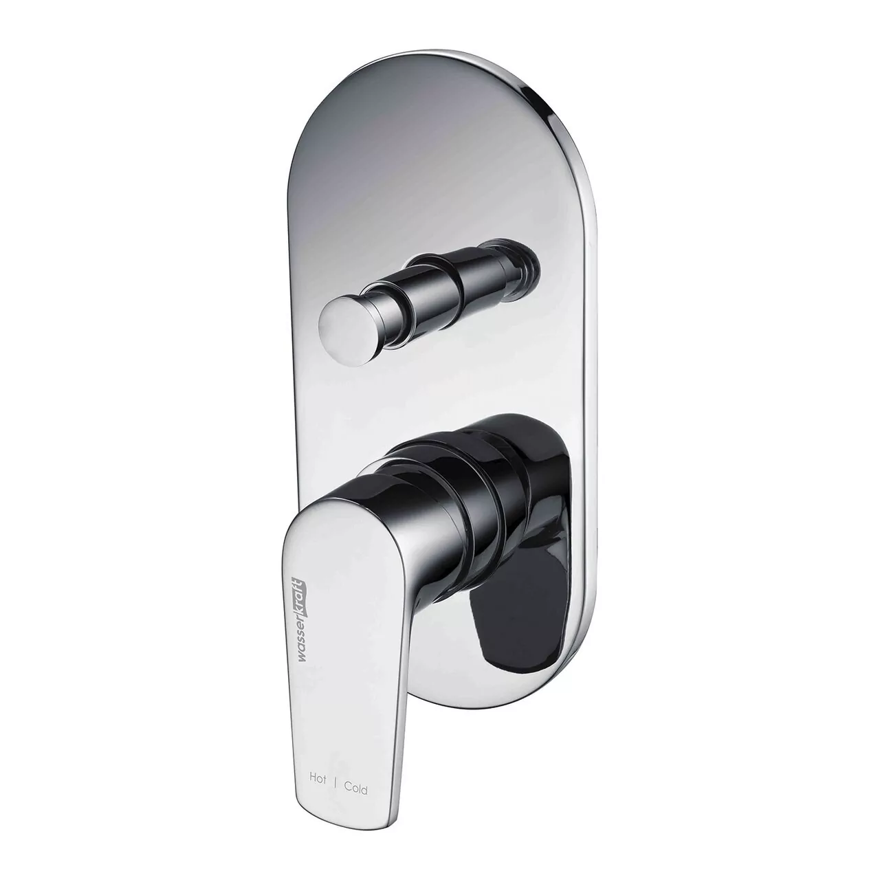 Смеситель с переключателем WasserKraft Dill 6161 встраиваемый, на 2 выхода, хром