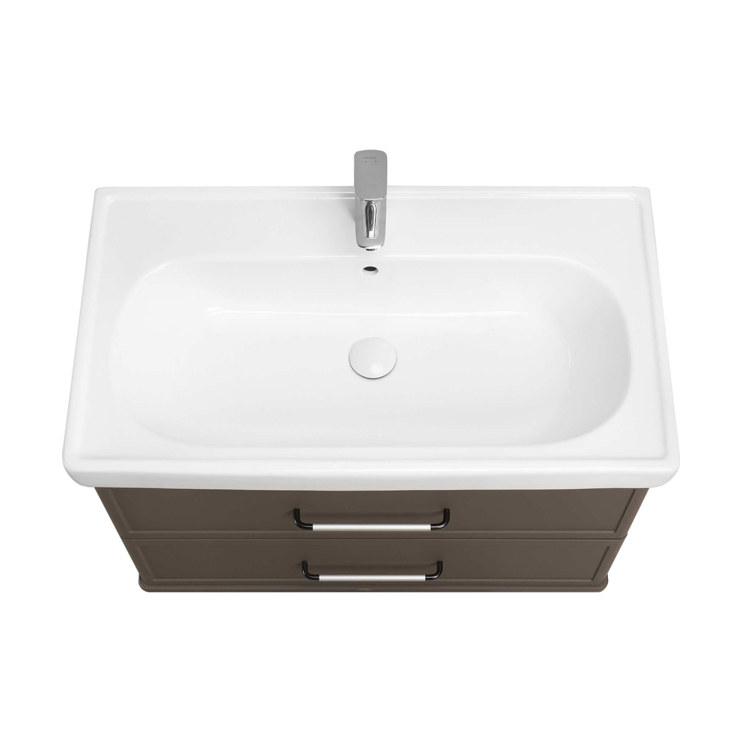 Тумба Aquaton Нео-Классика с раковиной Нео-Классика 85 подвесная, коричневый