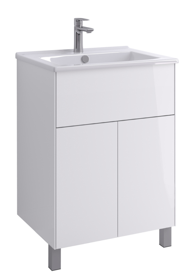 Тумба напольная Aquaton Форест Про 60 с раковиной Элина 60, белый