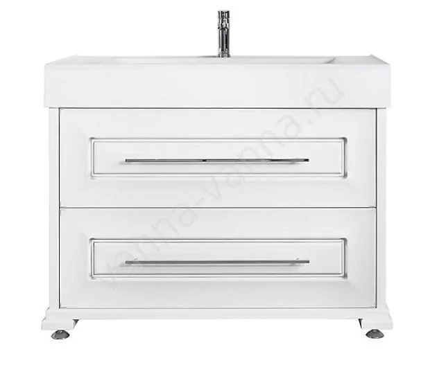 Тумба с раковиной Vod-ok Elite Риккардо 85 два ящика, белая