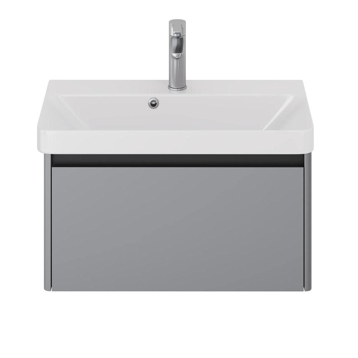 Тумба с раковиной подвесная Dreja Luxury 70 см, серый базальт