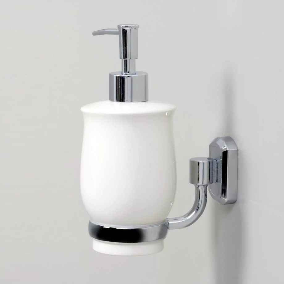 Дозатор для мыла WasserKraft K-24199 хром, белый