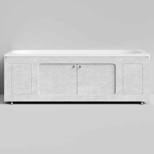 Экран под ванну Vod-ok Лидер 170 раздвижной Белый камен