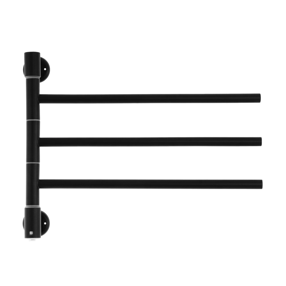 Полотенцесушитель электрический Energy I - G3 черный матовый, поворотные секции, скрытое/наружное подключение