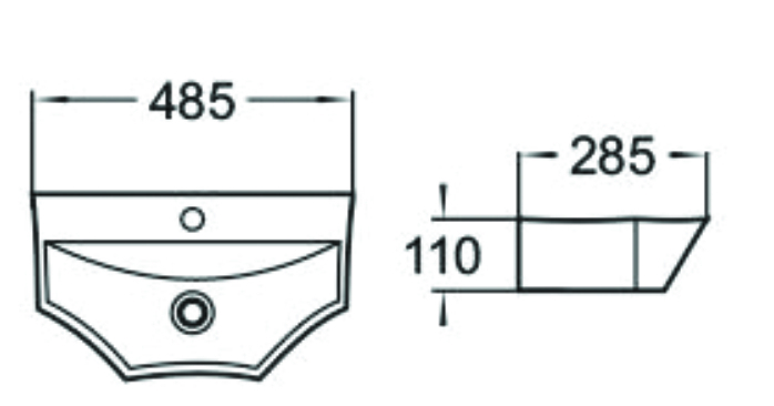 Раковина SantiLine SL-2004 накладная, белая