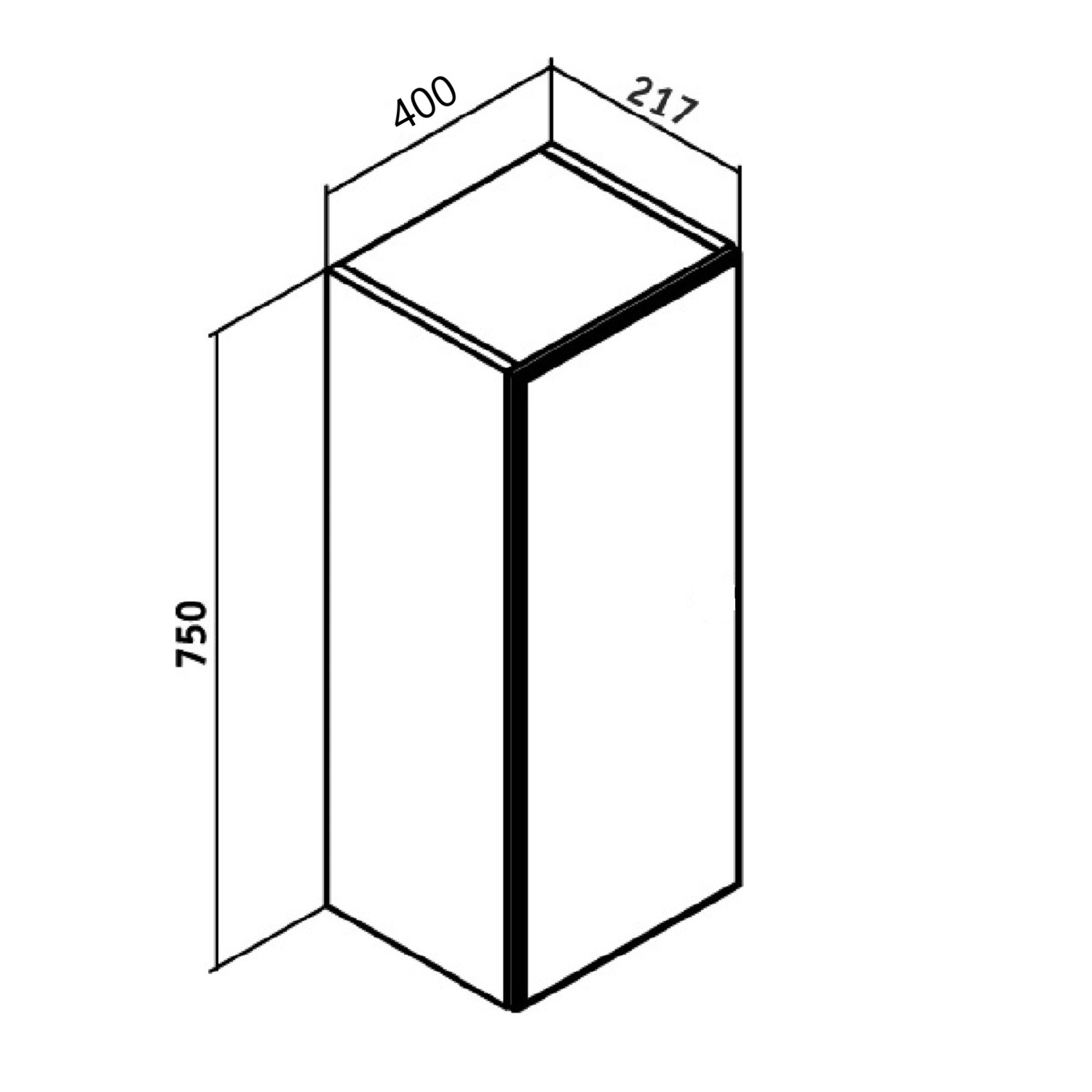 Шкаф навесной Runo Кредо 40 универсальный, белый