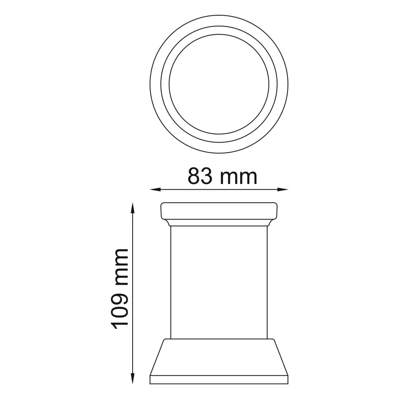 Стакан для щеток WasserKraft Donau K-2428 хром