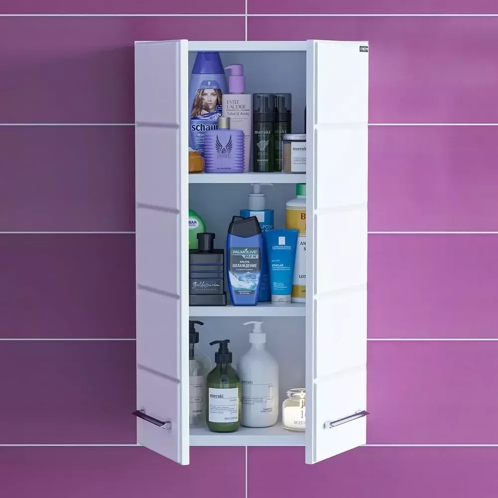 Шкаф навесной Санта Омега 40х70 две двери, белый