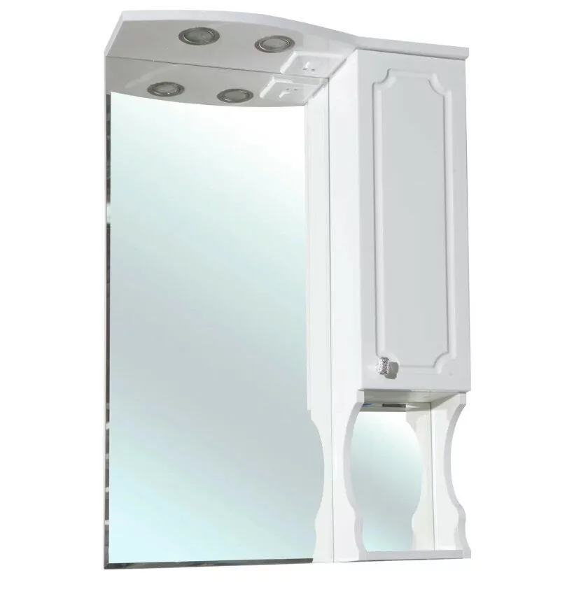 Зеркало-шкаф Bellezza Кантри 65 R свет, белый