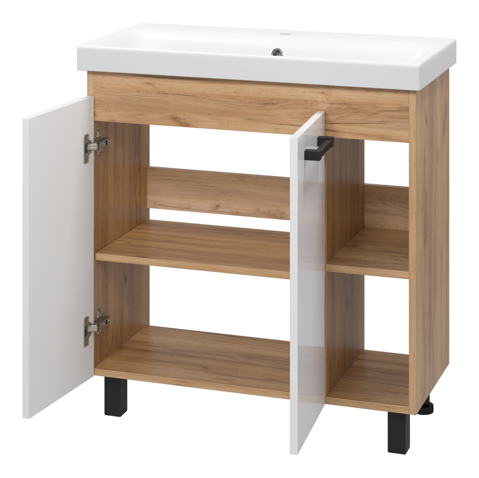 Тумба с раковиной Misty Крафт 80 белый