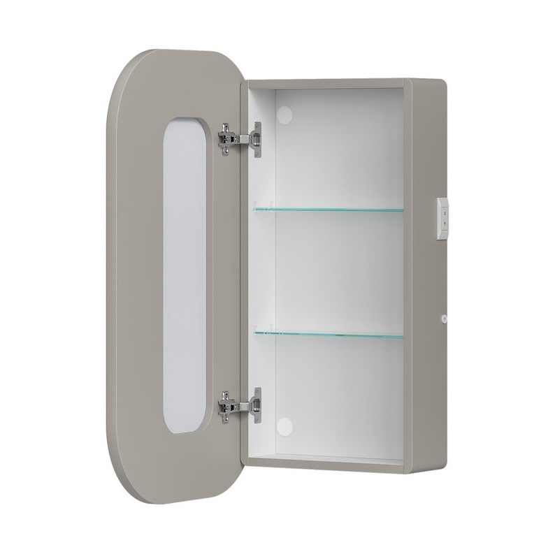 Зеркало-шкаф EQUIL Desert 45 с подсветкой, универсальный R/L, амарок