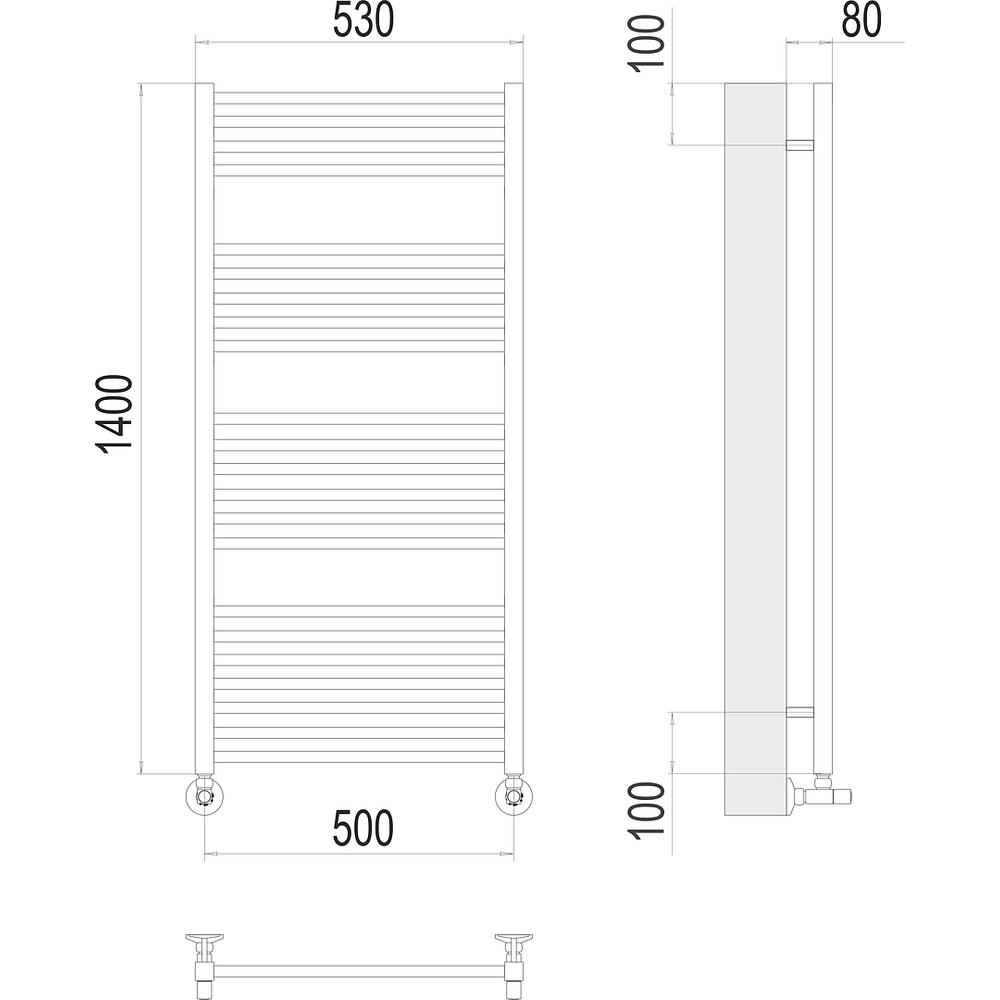 Полотенцесушитель водяной Terminus Ватикан П22 50х140