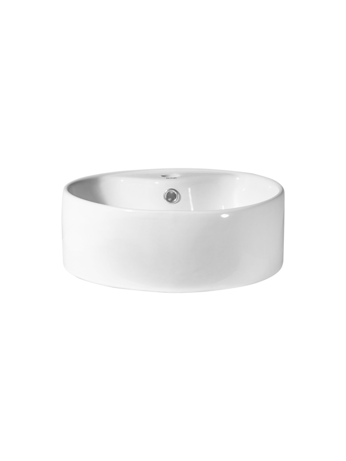 Раковина Runo Sole D40 с отверстием под смеситель, белый