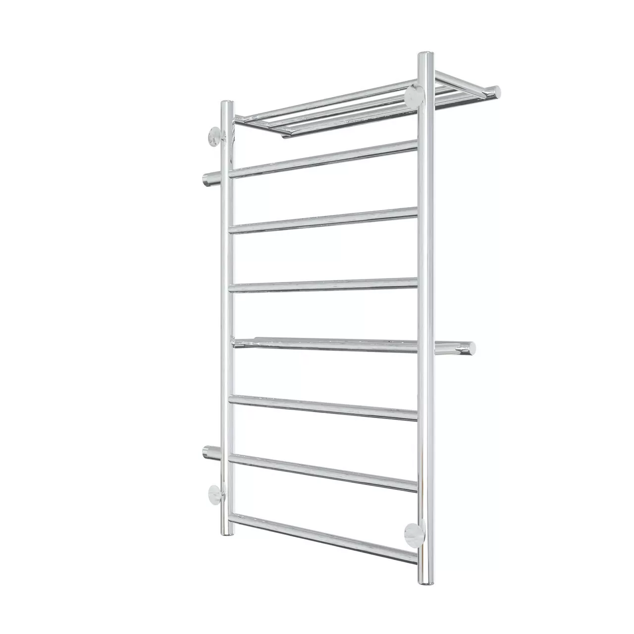 Полотенцесушитель водяной Laris Лавина П9 500х800 R МЦ 500-1, боковой, с полкой, хром