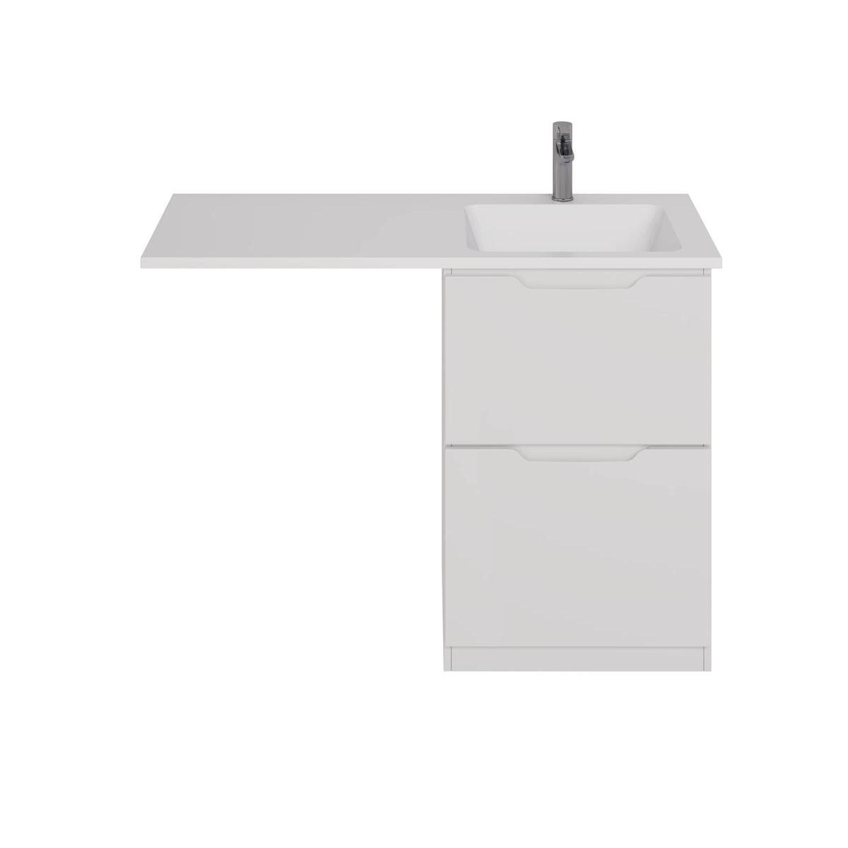 Тумба с раковиной напольная Dreja Bona 60 см, белый