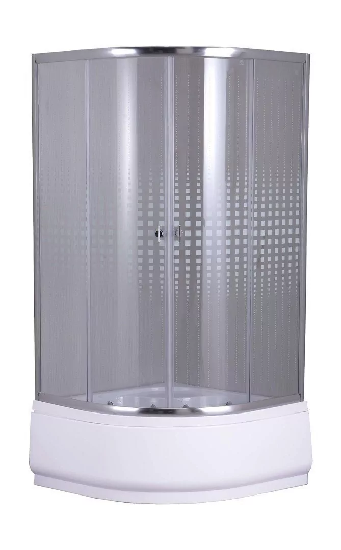 Душевой уголок Parly Z9011 полукруглый 1/4, с высоким поддоном, прозрачное стекло, хром