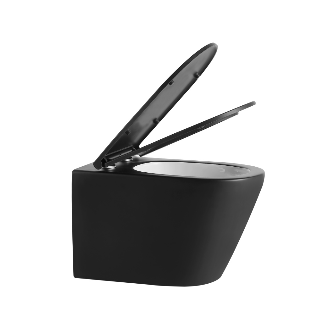 Унитаз Iberica IBERICA BLANCA BILBAO IB.BLB.234.2B1 подвесной, безободковый, черный/белый