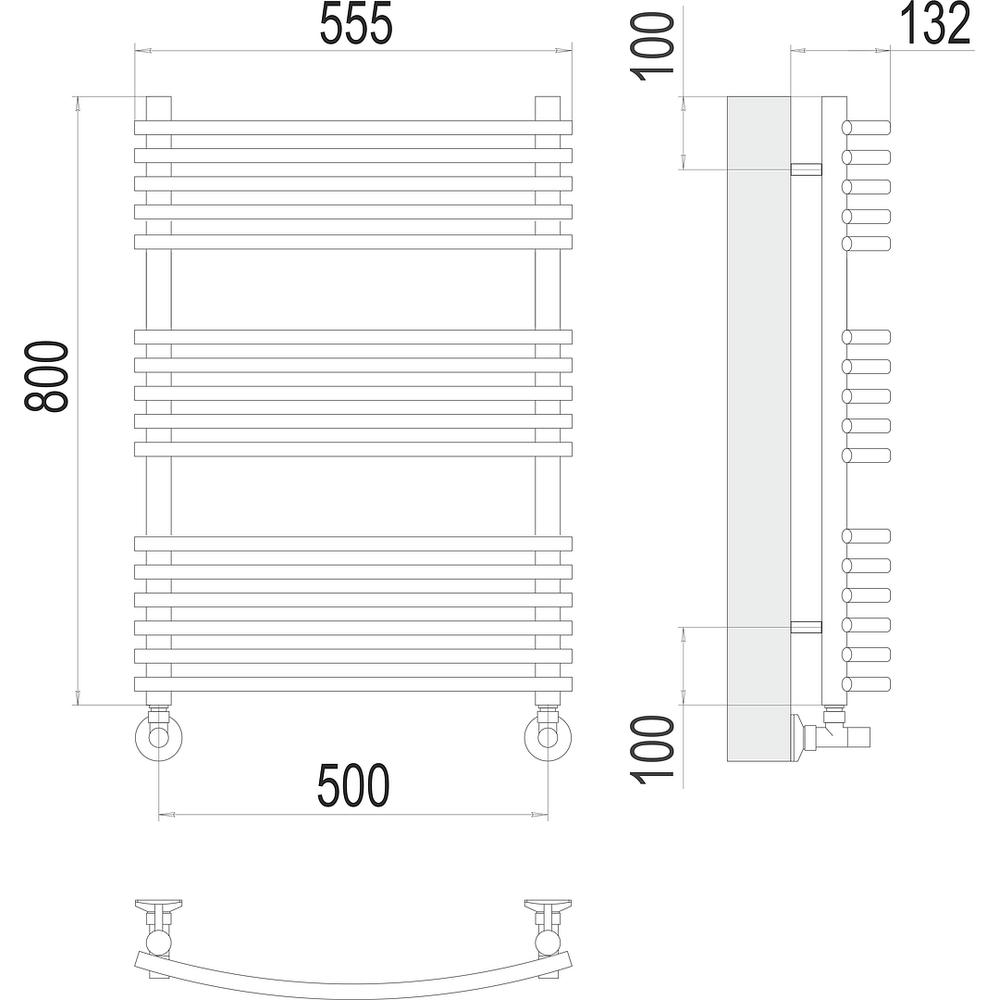 Полотенцесушитель водяной Terminus Марио П16 50х80