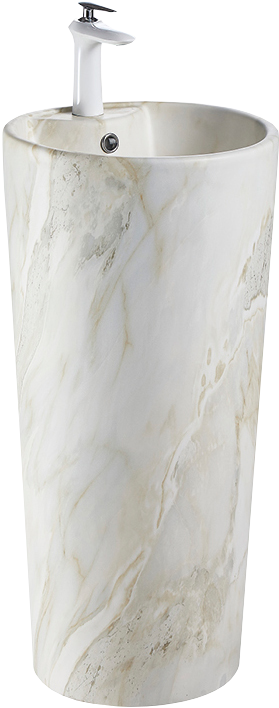 Раковина SantiLine SL-4007 напольная, мрамор