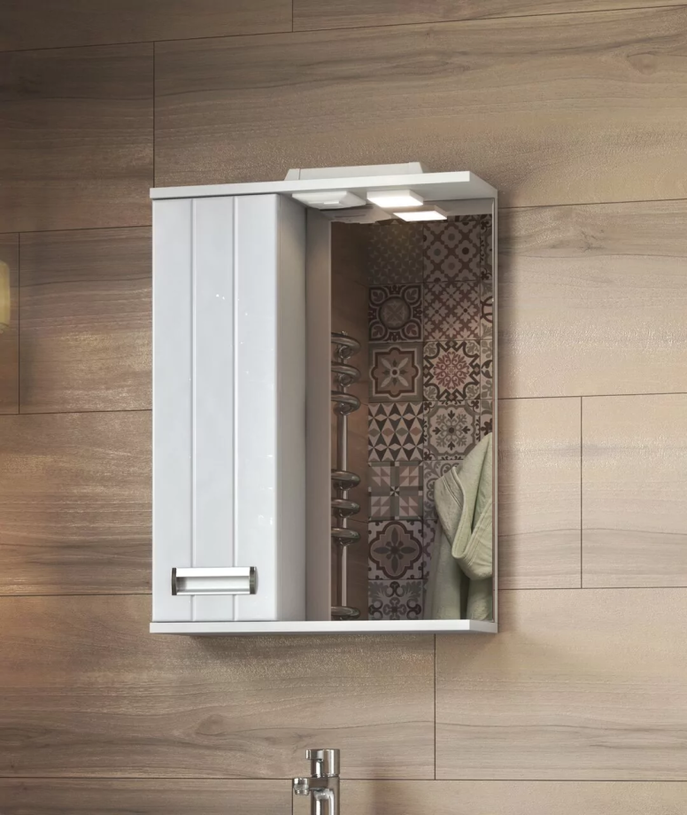Зеркало со шкафчиком Vigo Diana 50 L свет, белый